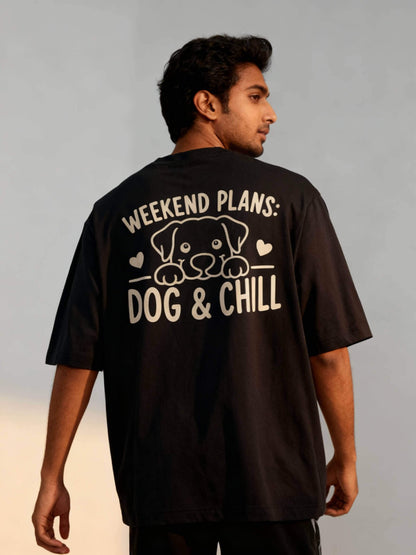 Weekend Plans Dog & Chill Unisex Oversized Classic T-Shirt