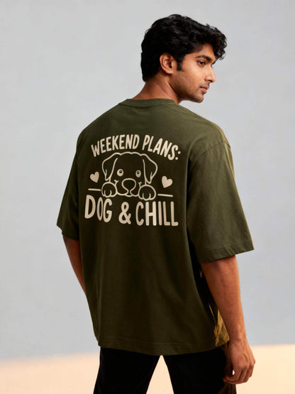 Weekend Plans Dog & Chill Unisex Oversized Classic T-Shirt
