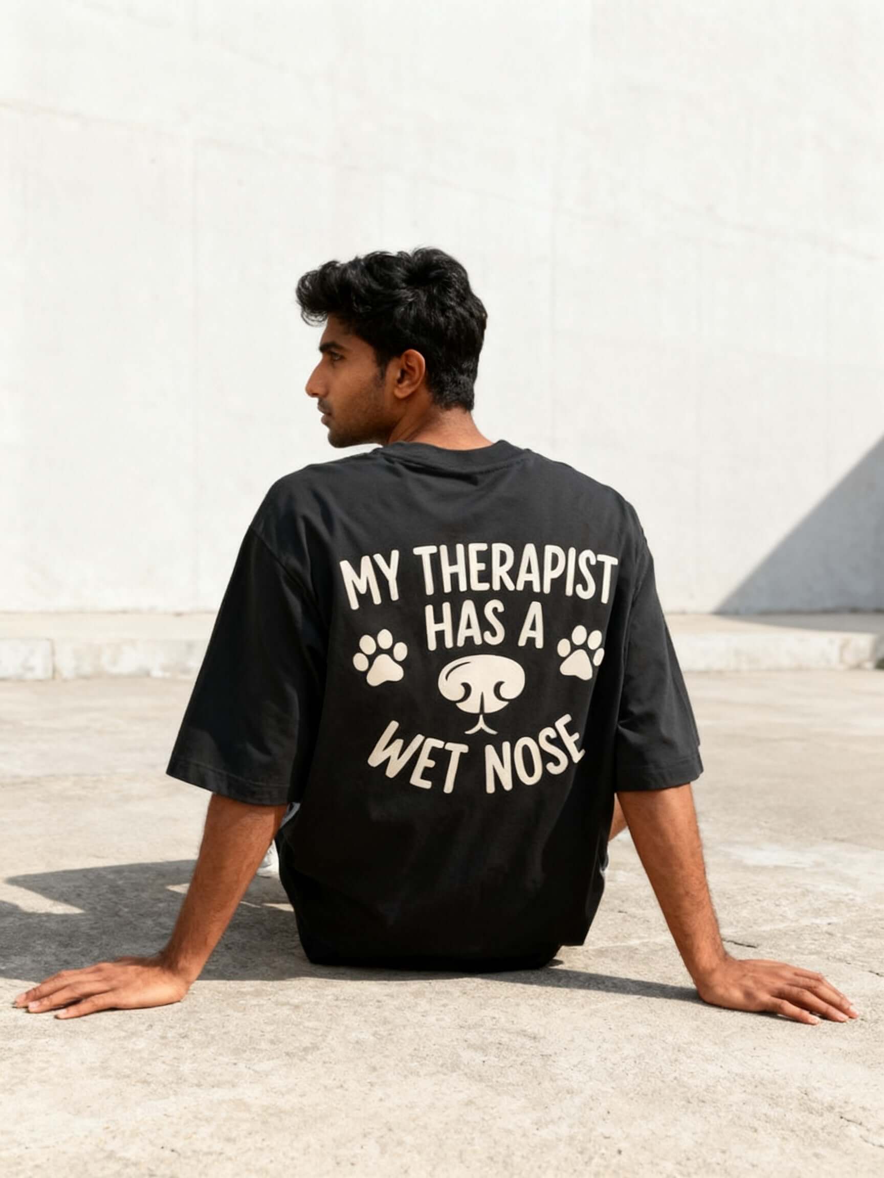 My Therapist Has A Wet Nose Unisex Oversized Classic T-Shirt Vykra