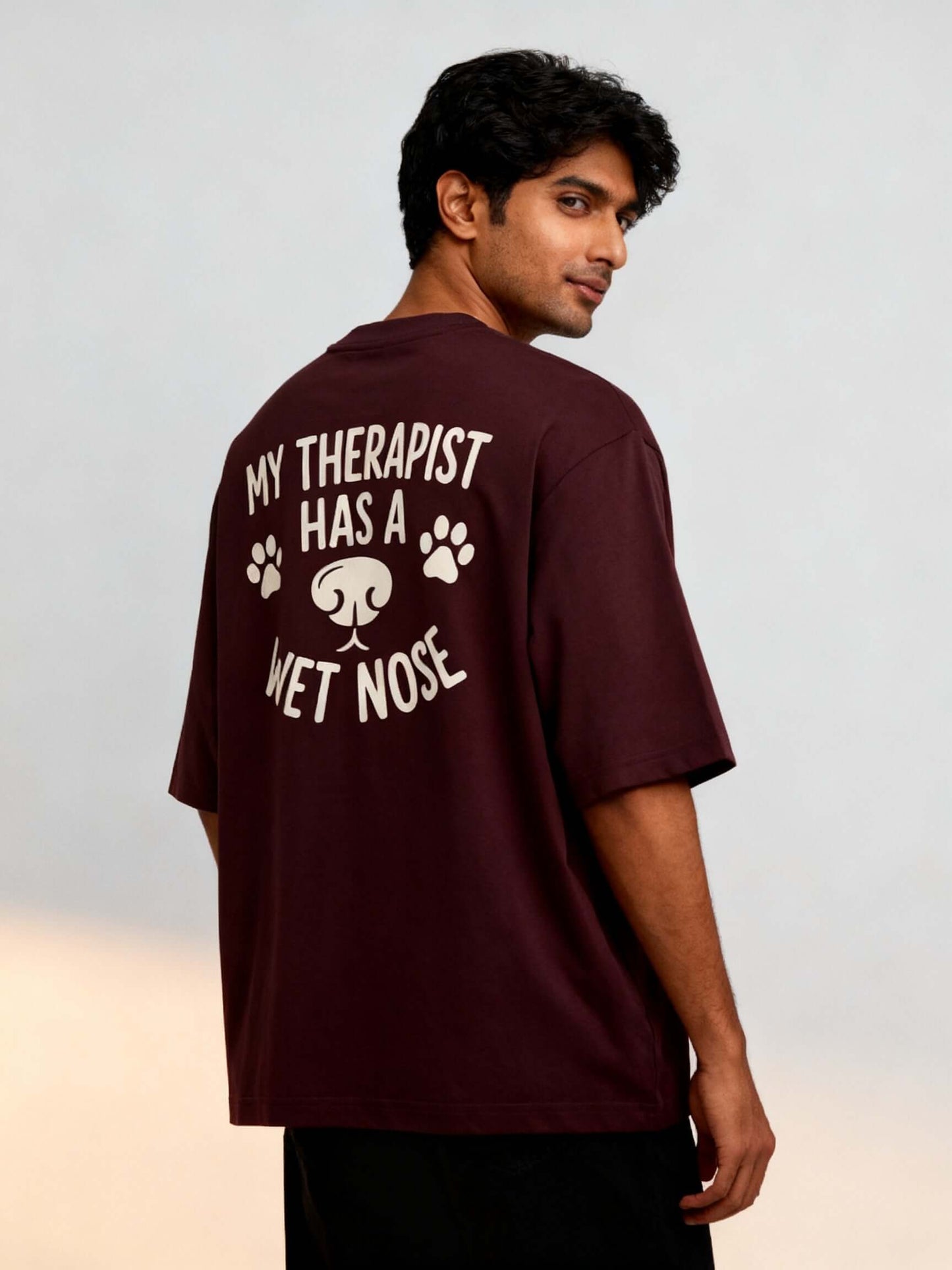 My Therapist Has A Wet Nose Unisex Oversized Classic T-Shirt Vykra