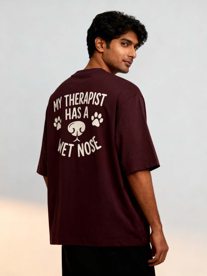 My Therapist Has A Wet Nose Unisex Oversized Classic T-Shirt Vykra