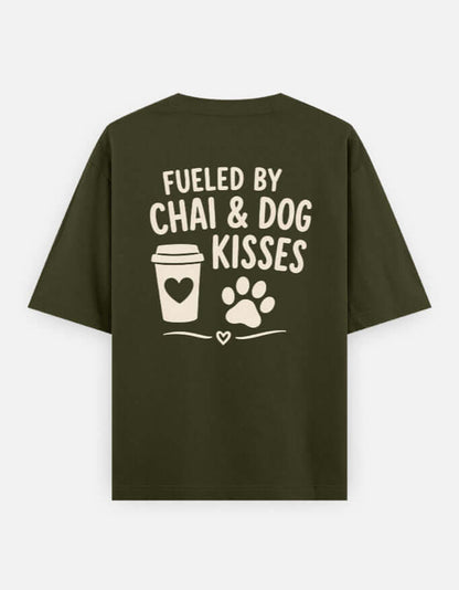 Fueled By Chai & Dog Kisses Unisex Oversized Classic T-Shirt Vykra