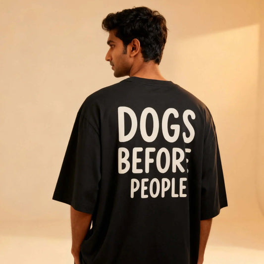 Dogs Before People Unisex Oversized Classic T-Shirt Vykra