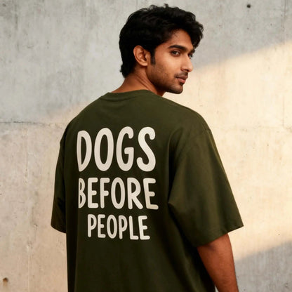 Dogs Before People Unisex Oversized Classic T-Shirt Vykra