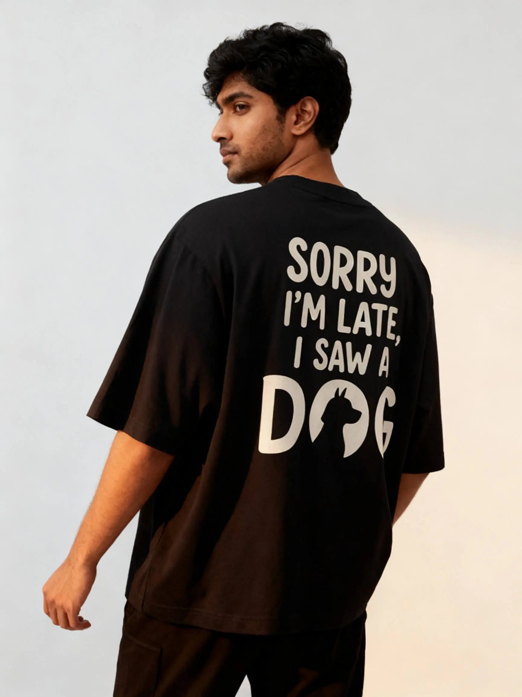 Sorry I'm Late I Saw A Dog Unisex Oversized Classic T-Shirt Vykra