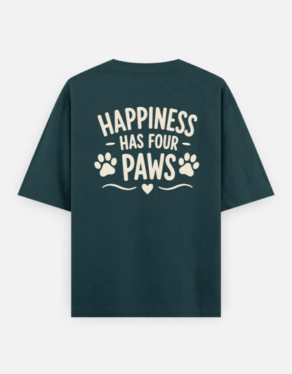 Happiness Has Four Paws Unisex Oversized Classic T-Shirt Vykra