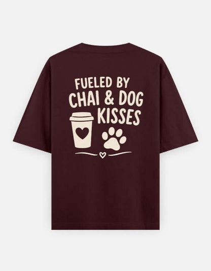 Fueled By Chai & Dog Kisses Unisex Oversized Classic T-Shirt Vykra