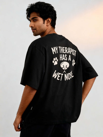 My Therapist Has A Wet Nose Unisex Oversized Classic T-Shirt Vykra