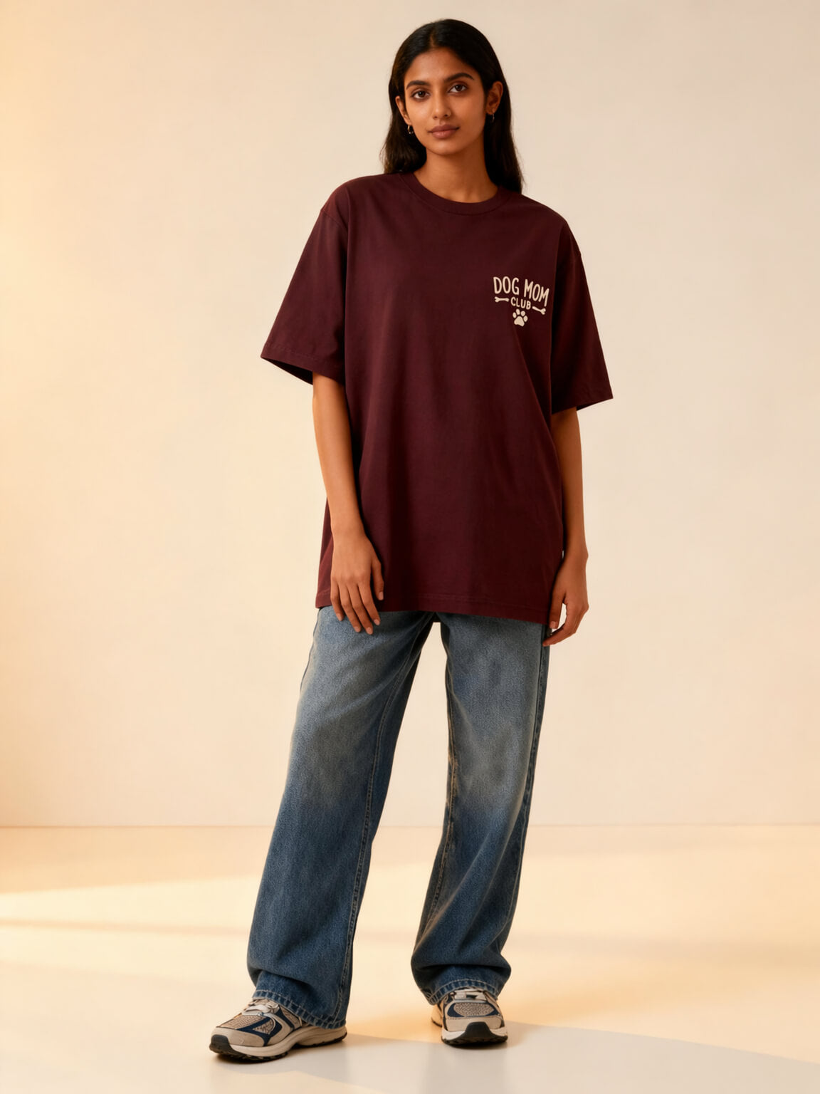 Dog Mom Club Unisex Oversized Classic T-Shirt Vykra