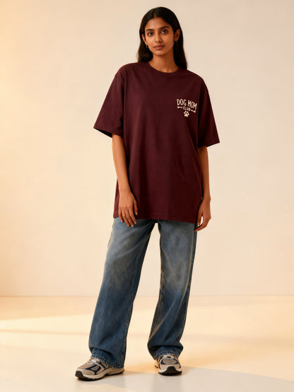Dog Mom Club Unisex Oversized Classic T-Shirt Vykra