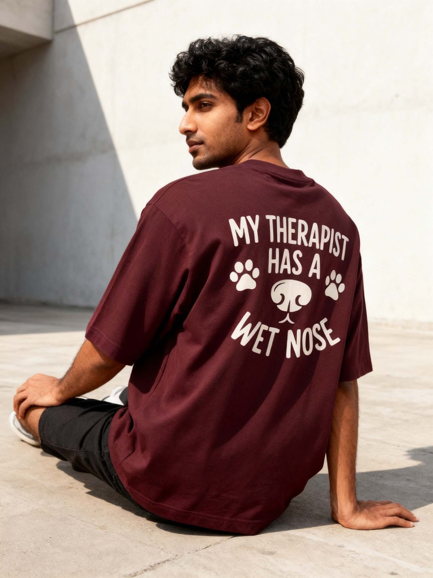 My Therapist Has A Wet Nose Unisex Oversized Classic T-Shirt Vykra