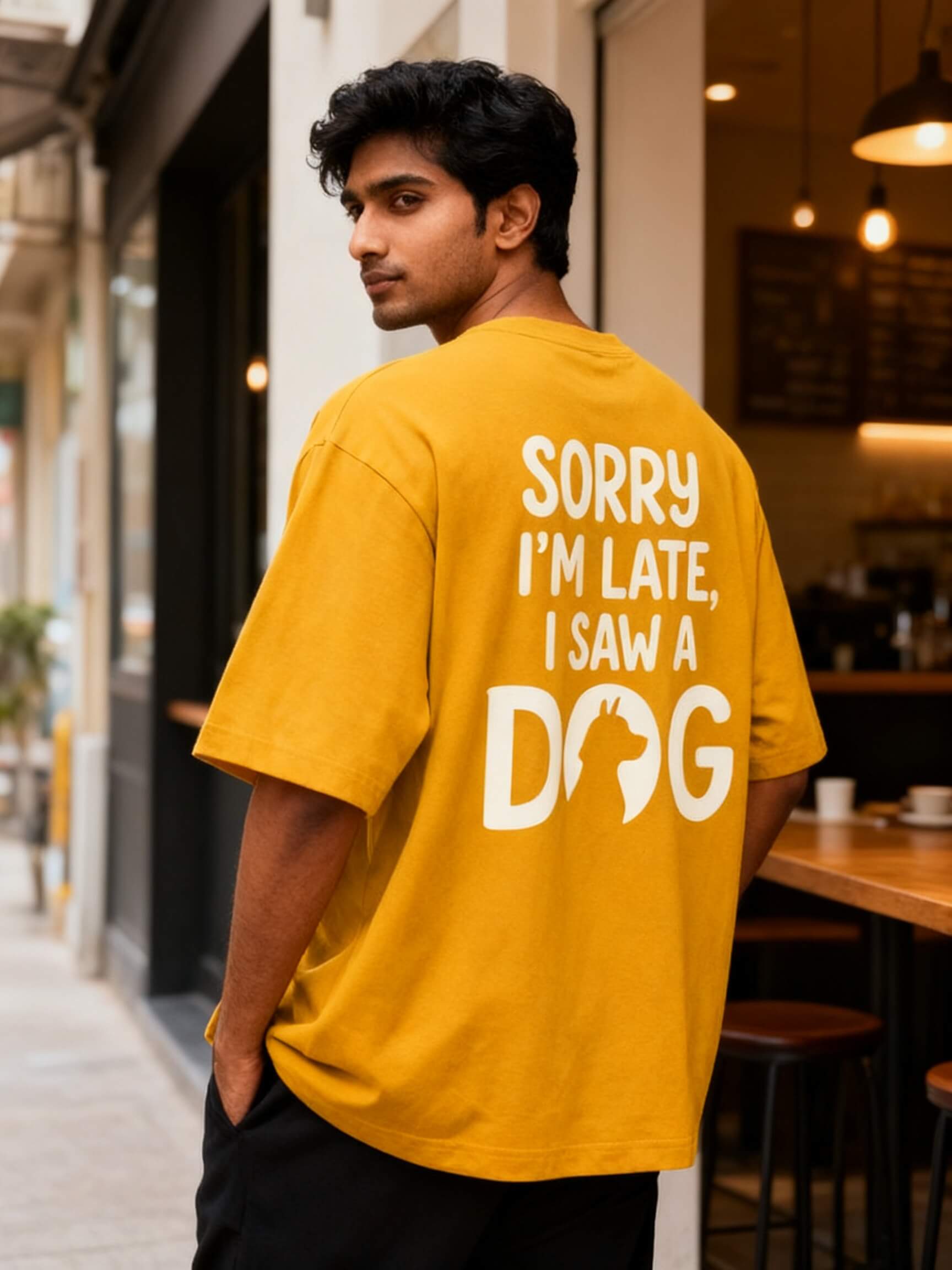 Sorry I'm Late I Saw A Dog Unisex Oversized Classic T-Shirt Vykra